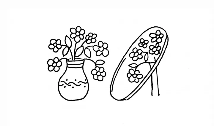 Китайская идиома Чэнъюй 镜花水月
